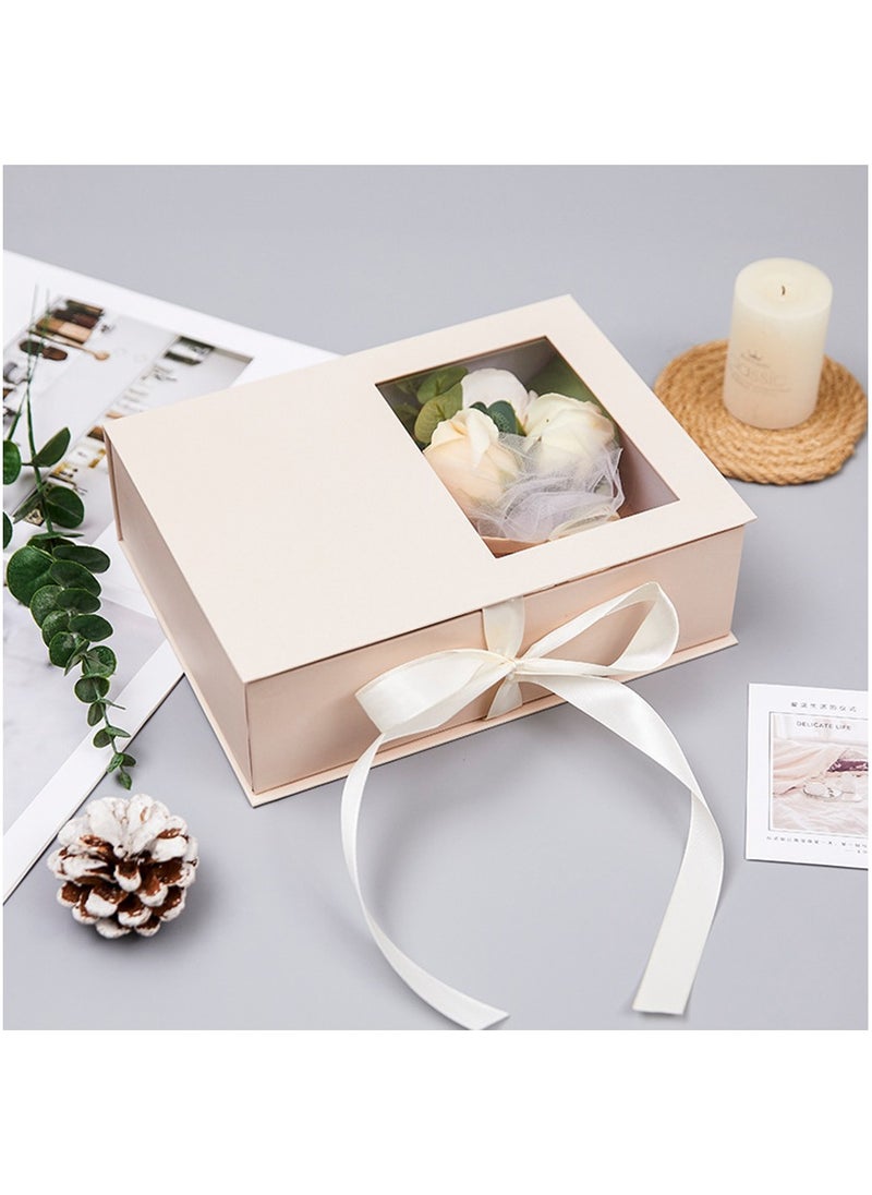 MileMelo Soap Flower Aromatherapy Gift Set Lover Gift Eternal Rose Dried Flower Gift Box Souvenir Flower Bouquet Gift Box Pink  - Image 5