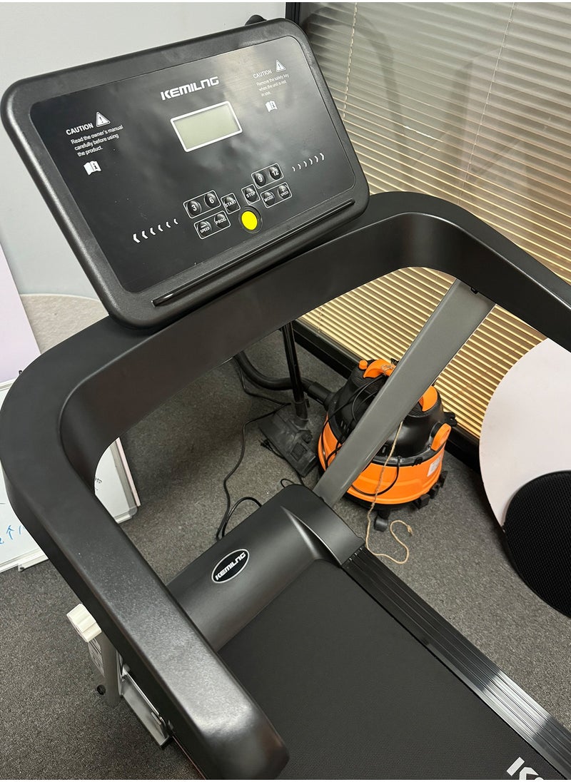 1-12km/h Adjustable Speed Indoor Home Treadmill Stepper with LED Display, Bluetooth Connection, Audio, Foldable Treadmill 123*68*12.3CM