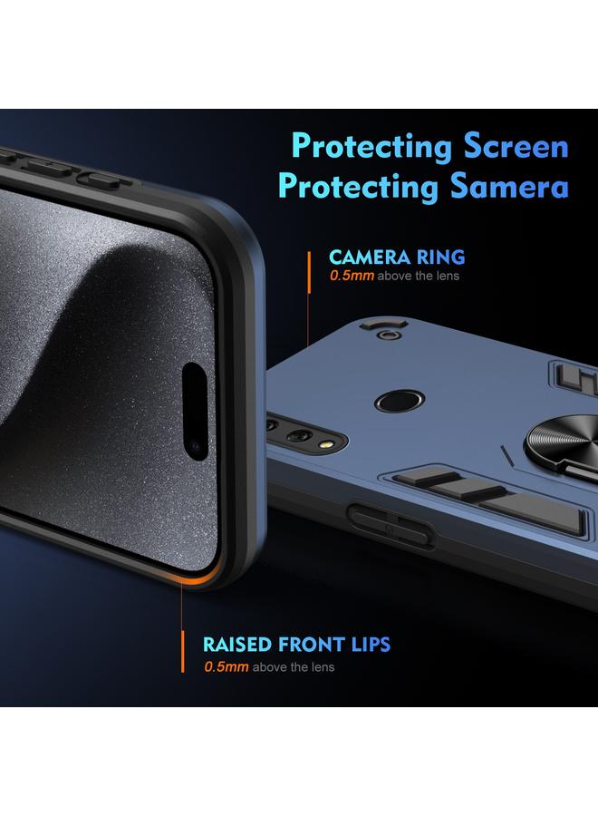 S-TOP Case For Huawei Y9 Prime 2019 Shockproof Metal Ring Holder Phone Case - Image 3