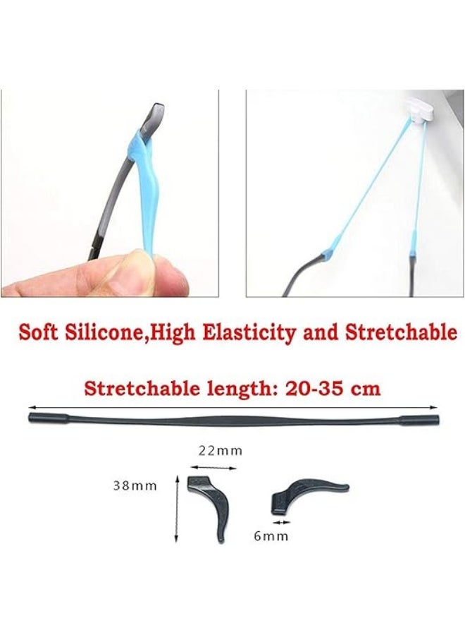 طقم مثبتات نظارات سيليكون مانعة للانزلاق (Ear Hook) والأربطة الخلفية (Straps) - 3 أزواج - Image 3