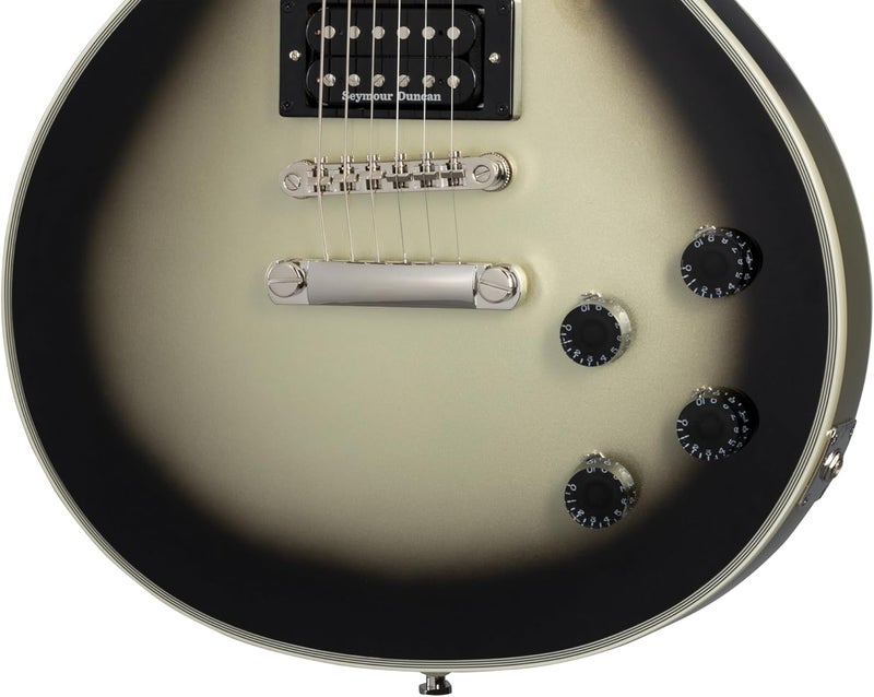 Epiphone Adam Jones Les Paul Custom Electric Guitar - Antique Silverburst - Image 3