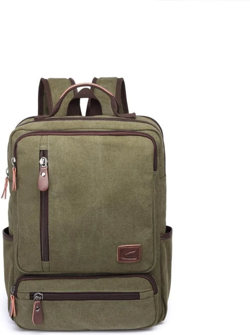 C-Active Canvas Fabric Large Size Backpack 1260 Dark Green