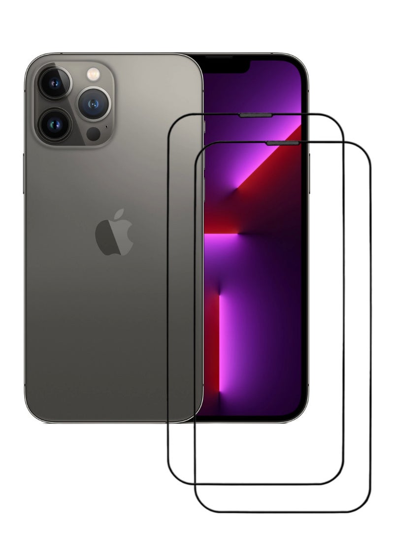 ACLIX 2 Pieces Antistatic ESD Dustproof Premium Quality High Definition Tempered Glass Screen Protector Designed For  iPhone 13 Pro Max - Image 1