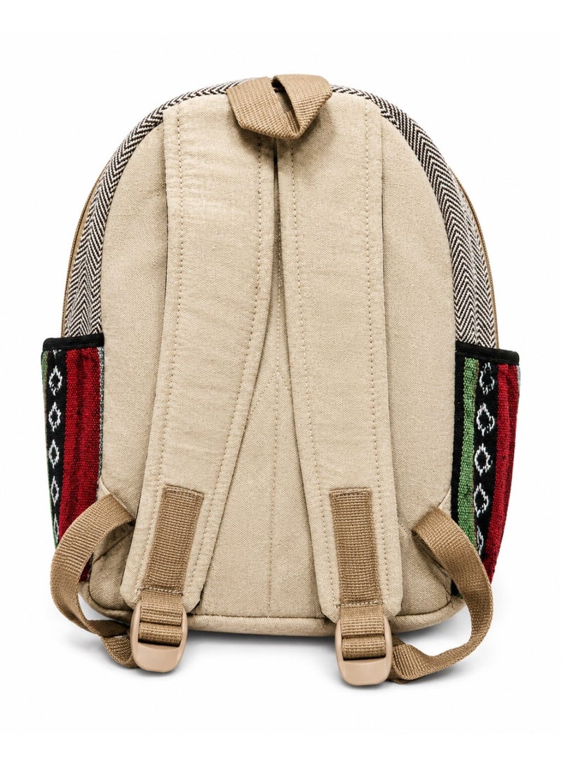 Himalayan Multicolor Sustainable Lightweigh Backpack with Multipockets - Made in Nepal - Image 2