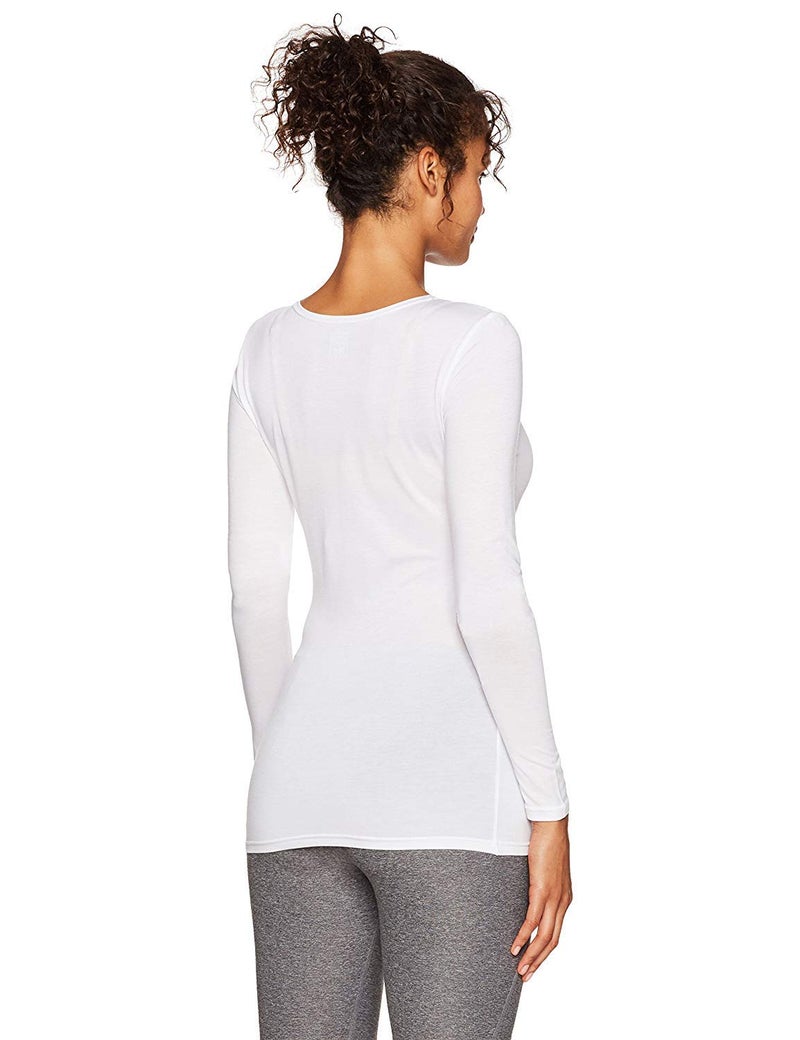 32 Degrees 32Degrees Womens Heat Scoop Neck Thermal Top White X-Large - Image 2