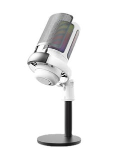 RGB Gaming Microphone for PC/PS5 with Volume Controlling Pop Filter Condensor Mic with Quick Mute Podcast Microphone for Streaming Twitch/Discord/YouTube