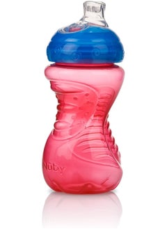Nuby Nuby 2-Pack No-Spill Super Spout Easy Grip Cup, 10 Ounce, 6 Months +, Red and Blue  - Image 4