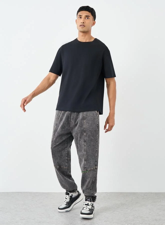 Styli Styli Men Oversized  Typographic Print T-Shirt