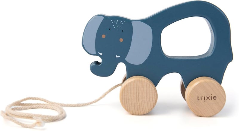 Trixie Wooden pull along toy - Mrs. Elephant - Image 1