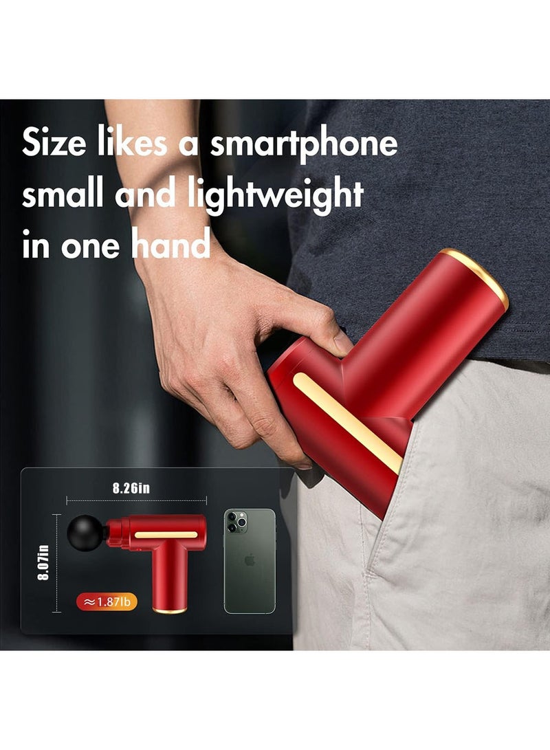 إسكدنيا Deep Tissue Muscle Electric Mini Massage Gun Red - Image 4
