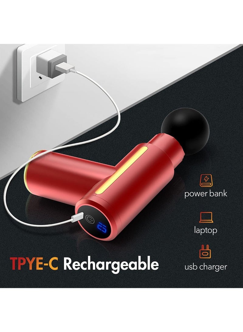 إسكدنيا Deep Tissue Muscle Electric Mini Massage Gun Red - Image 5