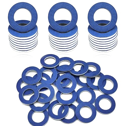 RBOKO 24PCS 12mm Aluminum Seals, Oil Drain Plug Gasket, Crush Washer Seals, Compatible with Toyota Lexus Scion, OEM: 90430-12031 90430-12028 095-156 65394 - Image 1