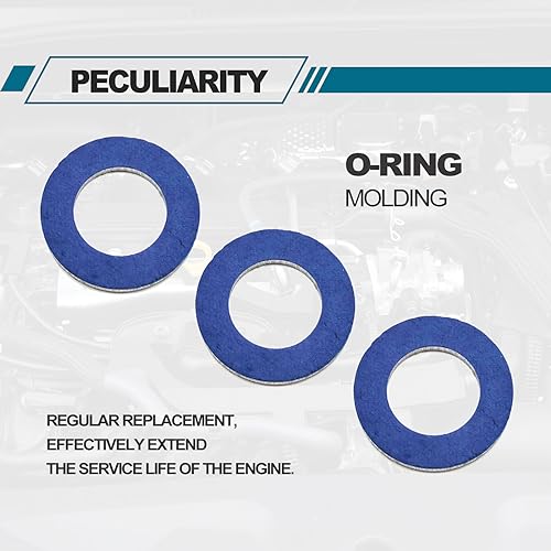 RBOKO 24PCS 12mm Aluminum Seals, Oil Drain Plug Gasket, Crush Washer Seals, Compatible with Toyota Lexus Scion, OEM: 90430-12031 90430-12028 095-156 65394 - Image 3