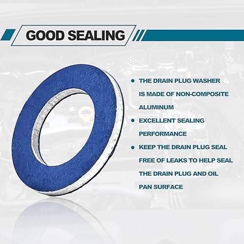 RBOKO 24PCS 12mm Aluminum Seals, Oil Drain Plug Gasket, Crush Washer Seals, Compatible with Toyota Lexus Scion, OEM: 90430-12031 90430-12028 095-156 65394 - Image 4