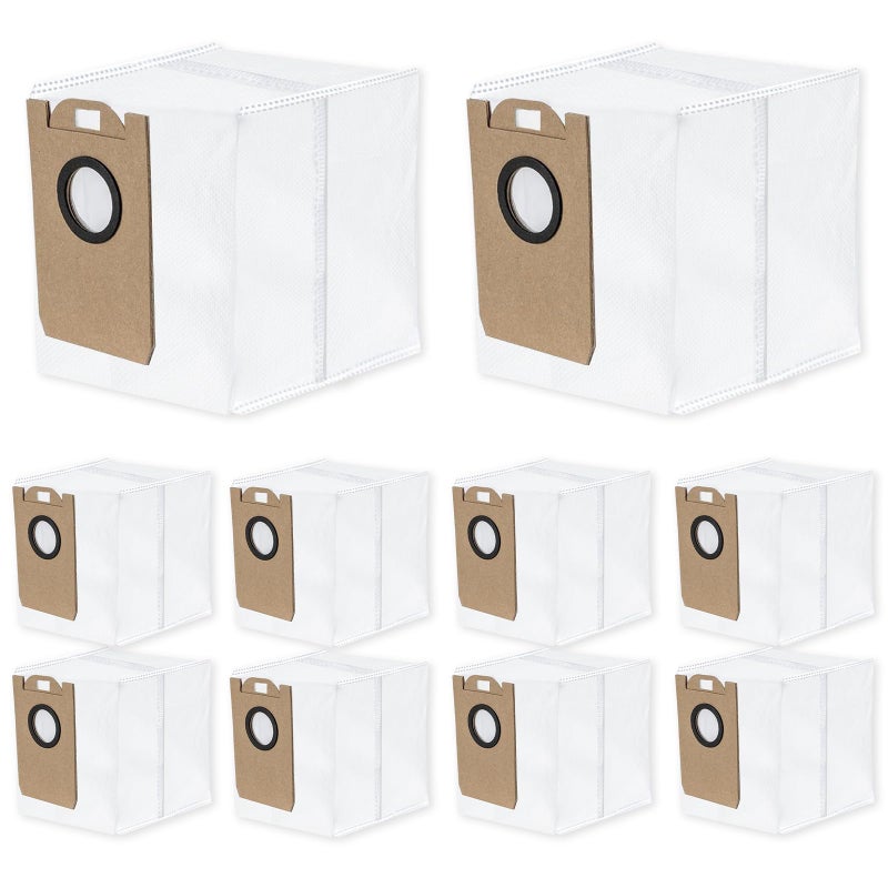 10 Pack D10 Dust Bags Compatible for Dreametech D10 Plus Robot Vacuum 40 L Vacuum Bags Accessories Parts
