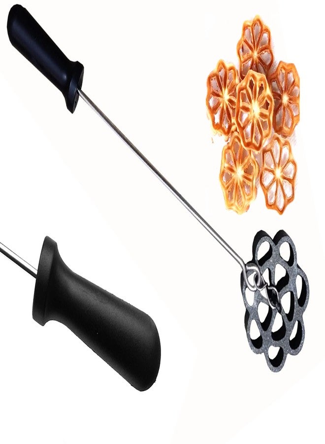 Ervio Non Stick Rose Cookie Maker | Achappam Sweet Achu Murukku Mold | Gulabi Puvvulu Traditional Festival Sweets & Snacks Shaper | Easy Use Kitchen Tool for Crispy Cookies - Image 3
