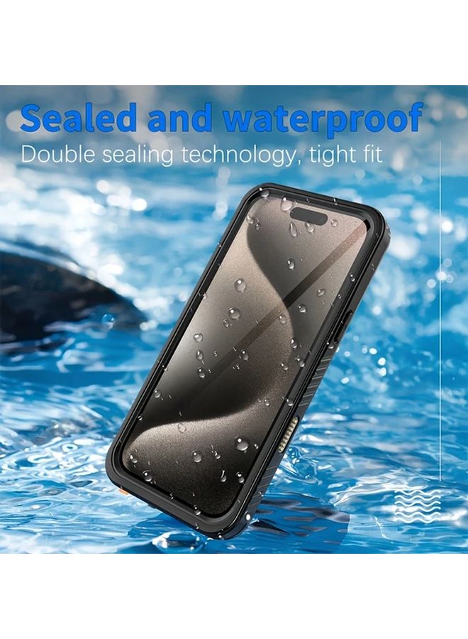 iPhone XS Max Waterproof Case Black 360 Shock Resistant Magnetic Waterproof Dust Snow Built In Screen Protector - Image 3