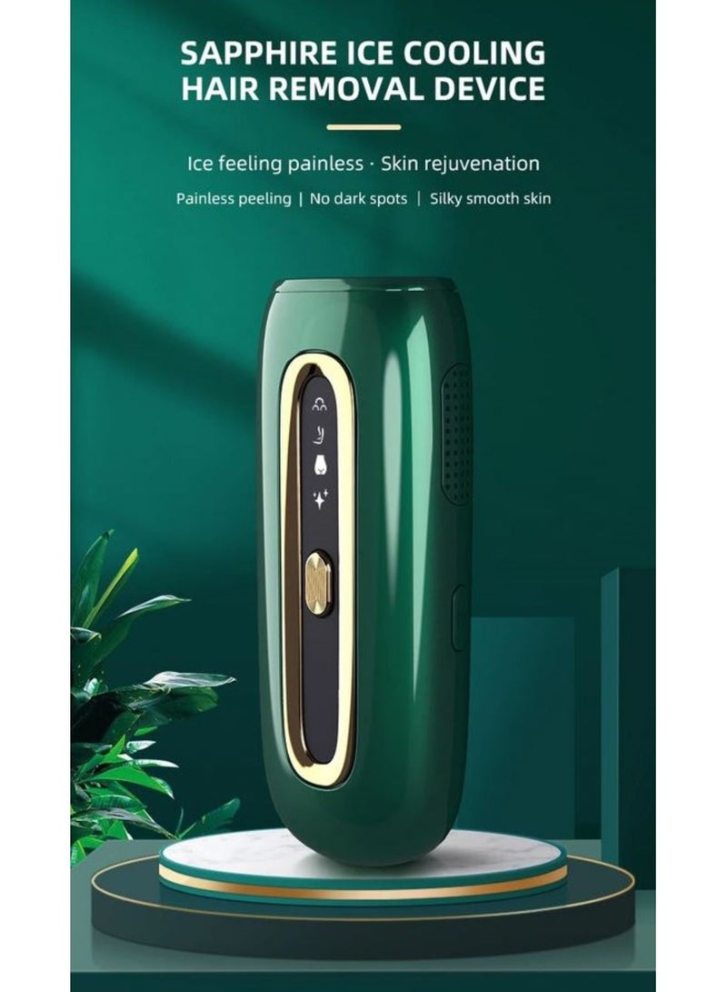 BLAZE Ice Cooling Intense Pulsed Light Hair Removal Device – Painless Permanent Hair Reduction & Skin Rejuvenation ( Green )Ice Cooling Intense Pulsed Light Hair Removal Device – Painless Permanent Hair Reduction & Skin Rejuvenation ( Green ) - Image 1