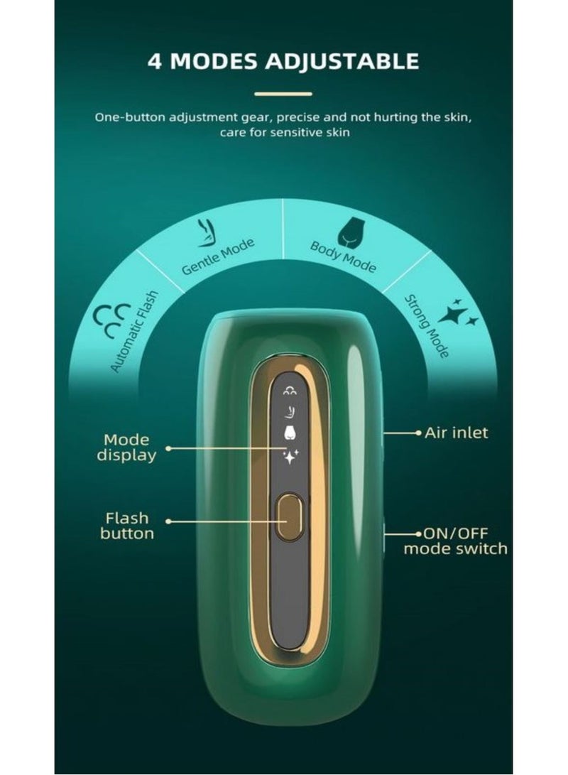 BLAZE Ice Cooling Intense Pulsed Light Hair Removal Device – Painless Permanent Hair Reduction & Skin Rejuvenation ( Green )Ice Cooling Intense Pulsed Light Hair Removal Device – Painless Permanent Hair Reduction & Skin Rejuvenation ( Green ) - Image 4