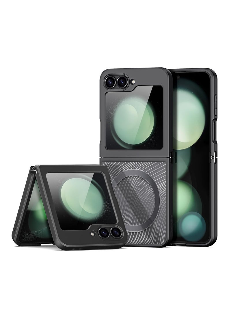 Aookay for Samsung Galaxy Z Flip 7 Case, Compatible with MagSafe, Shockproof Protective Phone Case, Translucent Frosted Slim Magnetic Case, For Men/Women - Image 1