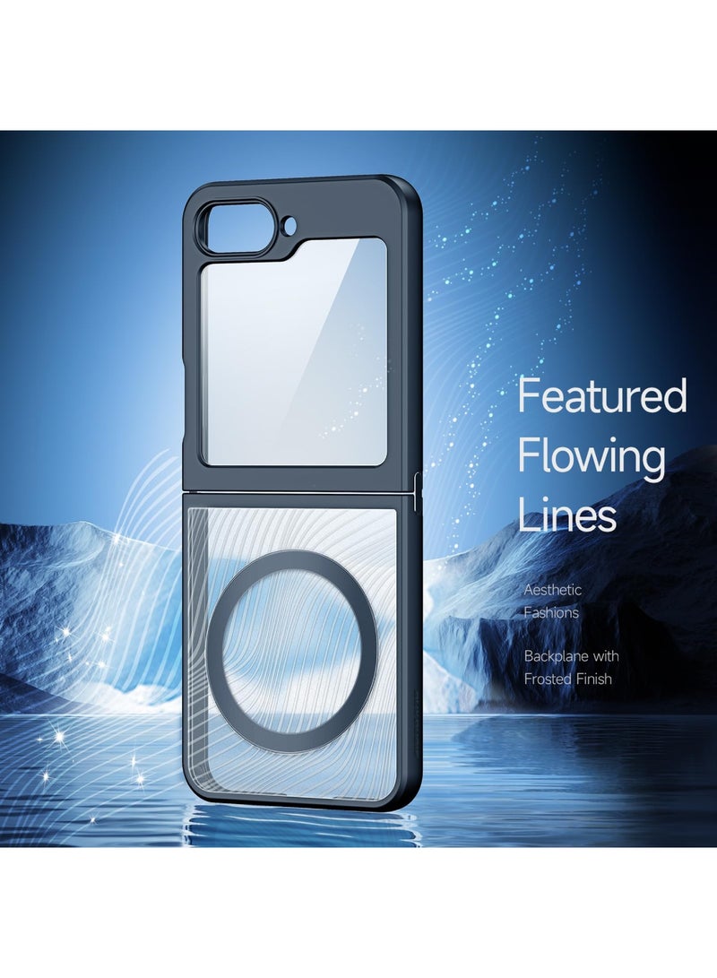 Aookay for Samsung Galaxy Z Flip 7 Case, Compatible with MagSafe, Shockproof Protective Phone Case, Translucent Frosted Slim Magnetic Case, For Men/Women - Image 4