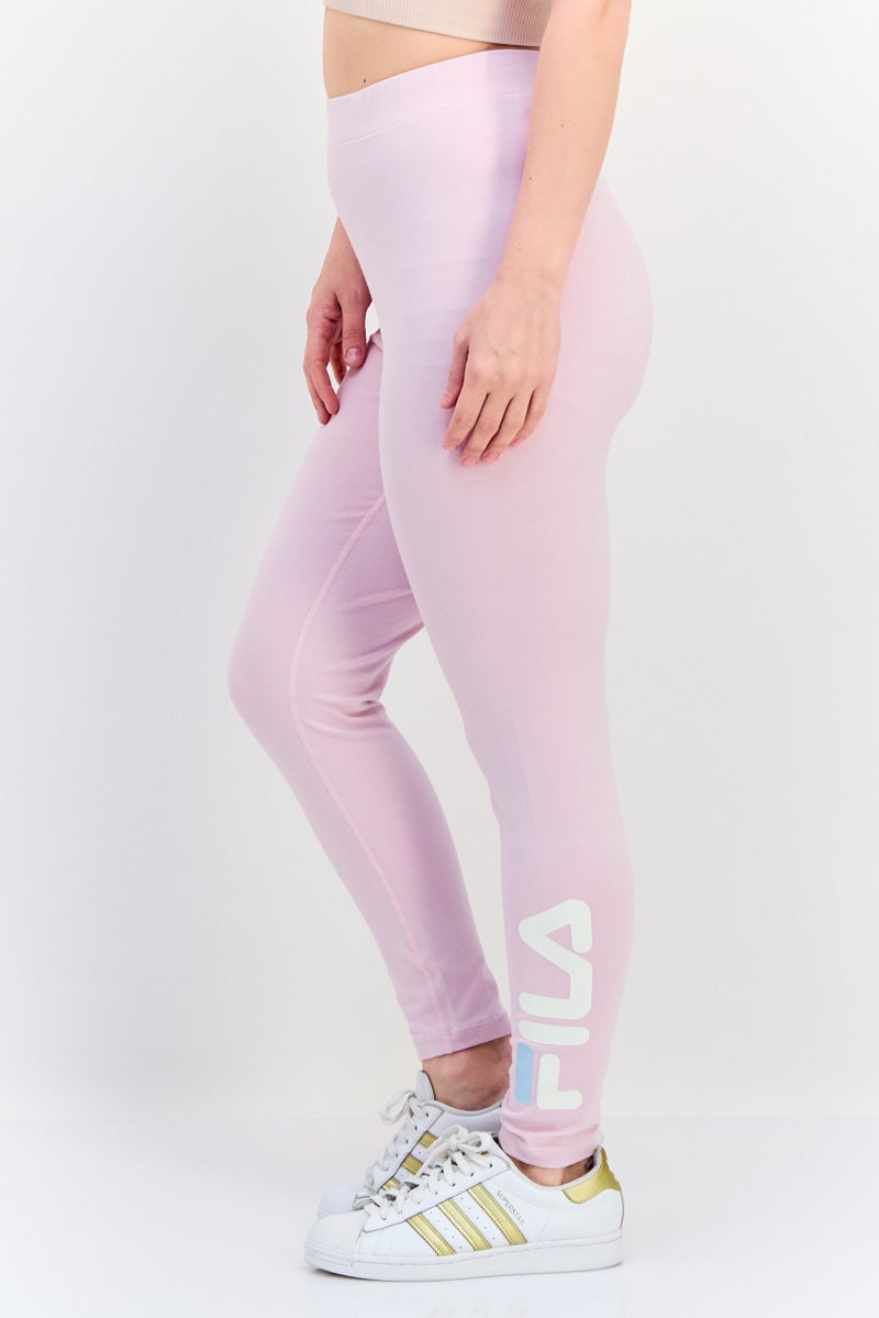 FILA سراويل تدريب رياضية للنساء بشعار العلامة التجارية، وردي - Image 4