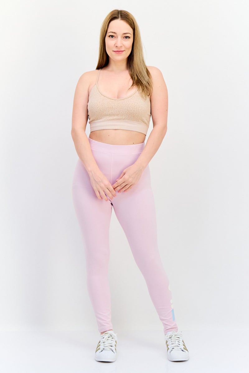 FILA سراويل تدريب رياضية للنساء بشعار العلامة التجارية، وردي - Image 3