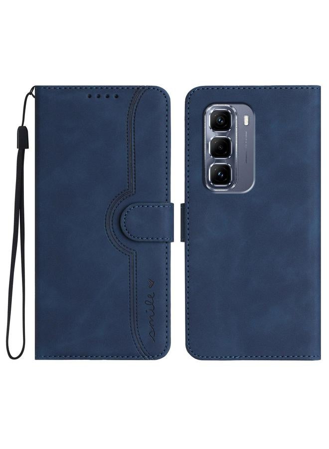 Zaboon Case For Infinix Hot 50 Pro 4G Heart Pattern Skin Feel Leather Phone Case - Image 1