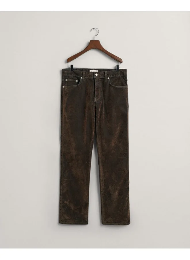 غانت Gant Relaxed Fit Flocked Velvet Jeans