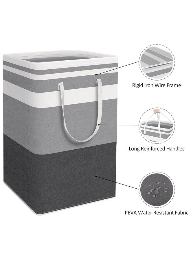 HQ-GAMING Laundry Hamper Large Collapsible Laundry Baskets, Freestanding Waterproof Clothes Hamper with Easy Carry Handles in Laundry Room Bedroom Bathroom College Dorm - Image 3