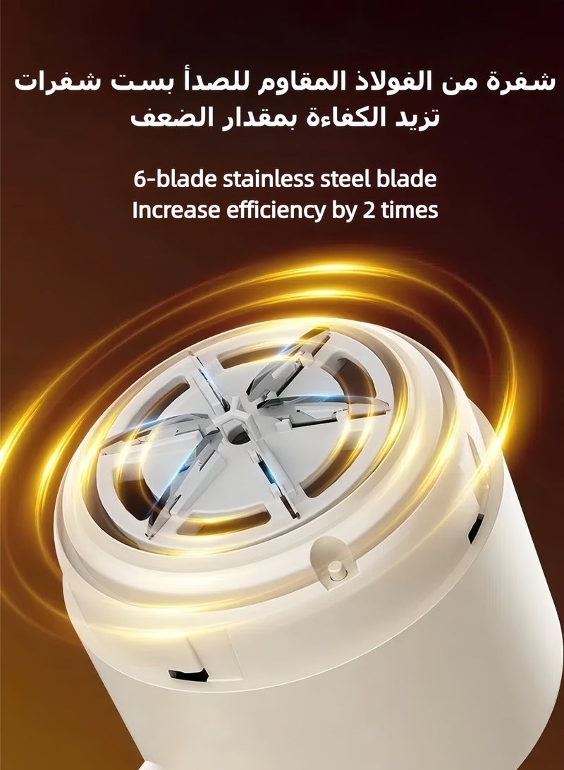 مزيل الوبر قابل لإعادة الشحن عبر USB، شبكة سكين من الفولاذ المقاوم للصدأ، شفرة دوارة بست شفرات، مزيل وبر كهربائي احترافي من أقمشة السترات والملابس والأثاث والوبر والكشمير والصوف والسراويل الضيقة والأريكة والمعاطف - Image 3