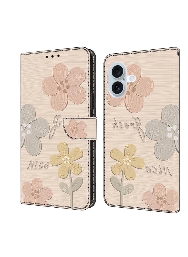 S-TOP Case For iPhone 16 Fresh Painted Leather Phone Case - Image 1