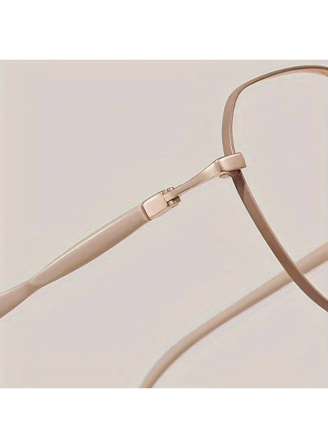 سينت هاوس نظارات نسائية عصرية بإطار دائري كبير خفيف الوزن يناسب الوجه الكبير للاستخدام اليومي تشمل علبة نظارات نظارات مضادة للضوء الأزرق - Image 4