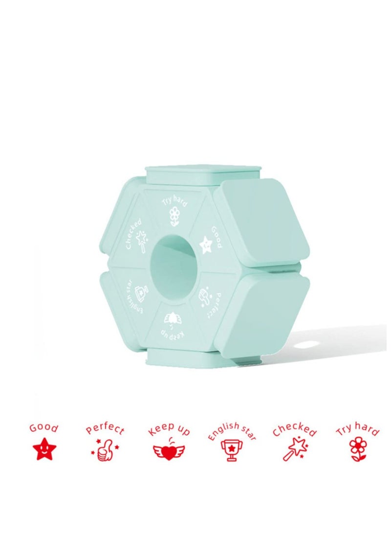 Generic - 6-in-1 Self-Inking Motivational Stamps for Teachers - Perfect for Grading, Homework Feedback, and Parent Signatures, Ideal for School and Office Use. - Image 1
