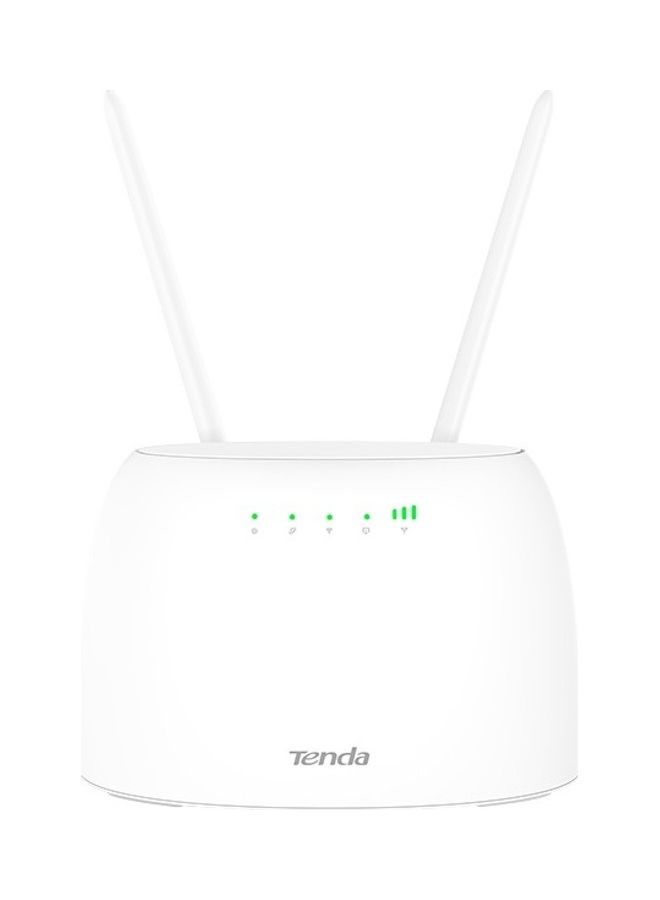 Tenda 4G LTE Router With AC1200 Dual Band Mobile SIM Slot Unlocked No Configuration Required 2 Fast Ports Removable Wi-Fi Antennas White - Image 1