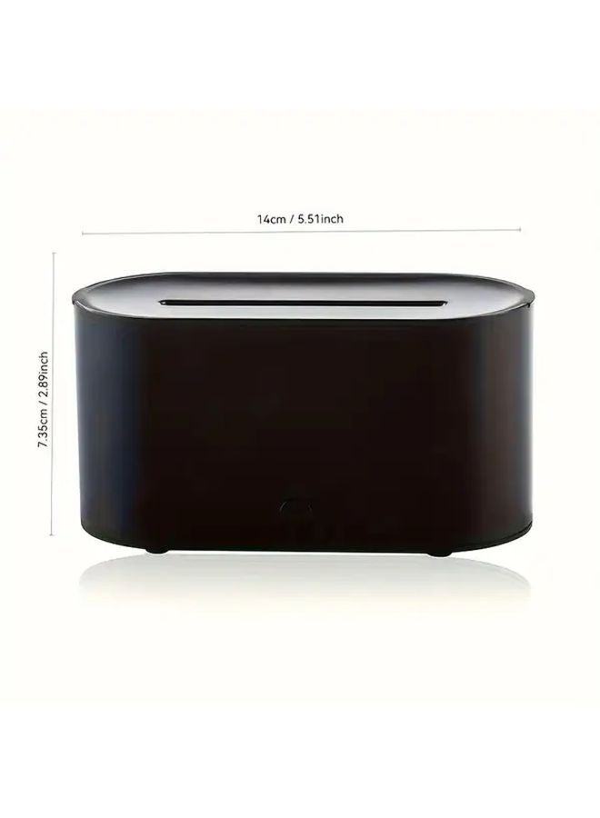 Black Wall Mounted Fireplace Flame Diffuser Essential Oil Humidifier with Timer - Image 5