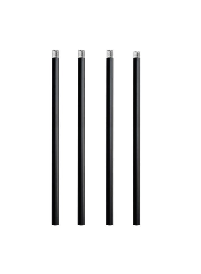Haligate Matte Black M10 Threaded Extension Rod for Pendant Light, Island Lighting, Chandeliers,Lighting Fixture downrods & Stems,12 Inches - Image 1