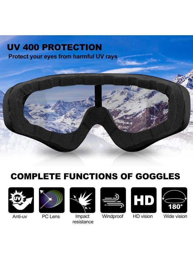 SixYard Ski Goggles, Motorcycle Goggles, 3 Pack Snowboard Snow Goggles for Men Women Adult Youth (Style 7) - Image 5