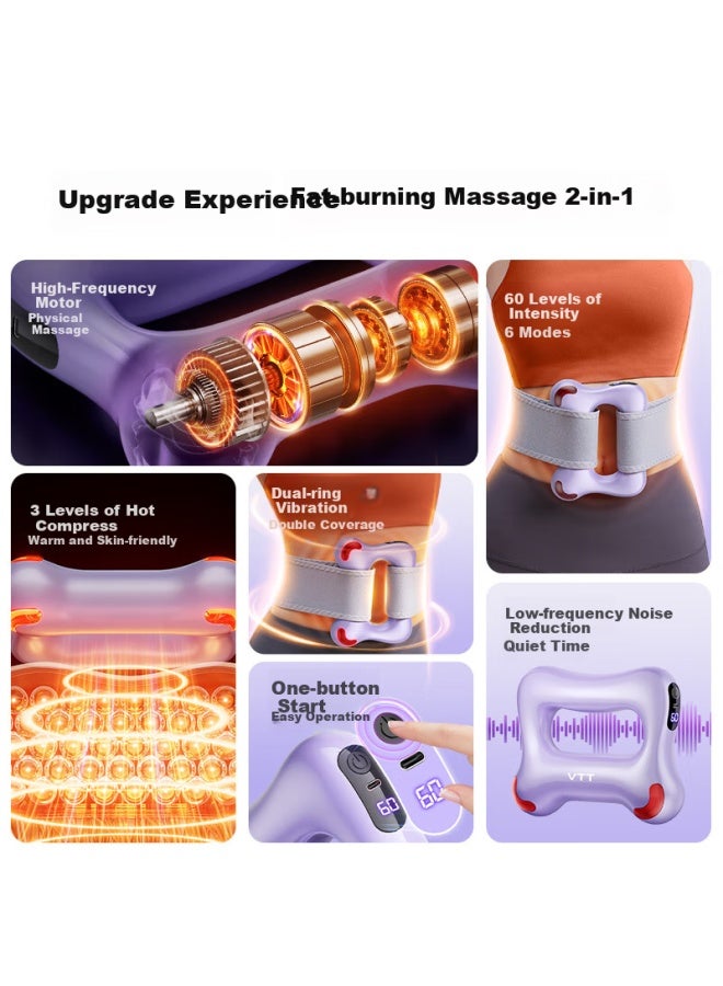 Vtt Fascia Roller Fat-burning Machine For Slimming Belly, Lazy Person's Weight Loss Device, Fascia Gun Full-body Massage Muscle Relaxation Deep Tissue Massager Home Use Gift For Men And Women New Year's Day Birthday Present - Image 1