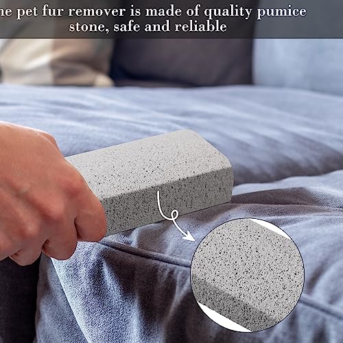 Loopeer 2 Pcs Pet Hair Remover Pumice Stone for Dog Cat Hair Removal Cleaning Pet Fur Stone 6 Inch Dog Fur Cleaning Tool for Car Interior Bedding Carpet Couch Furniture(3.74 x 2 x 1.6 in) - Image 5