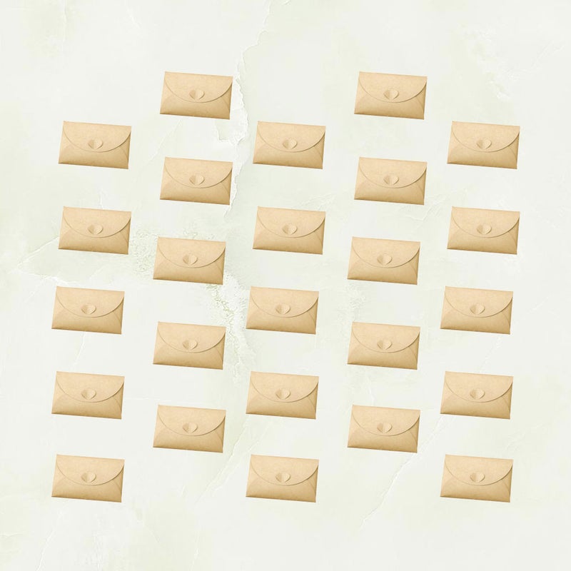 100 Pcs Vintage Kraft Paper Envelope Blank Business Heart Clasp Holder Paper Envelopes for Multipurpose Postcard Storage DIY Supplies (10x17.5cm) - Image 1
