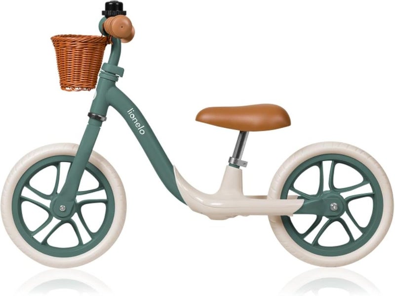 lionelo ALEX Plus Lightweight Balance Bike for Kids 3 Years Up to 30kg, Adjustable Seat, Basket, Bell, Maintenance-Free Foam Wheels - Safe and Fun Outdoor Adventure Gift for Boys & Girls - Image 3