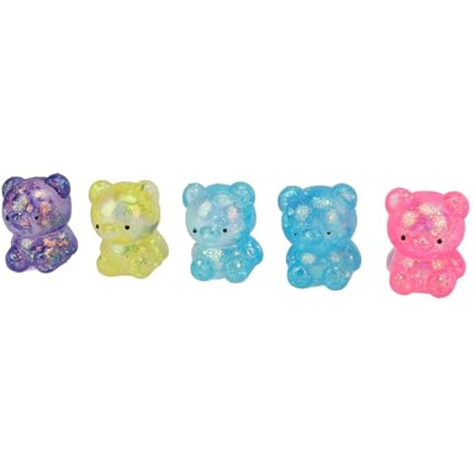 Sorandy 5Pcs Bear Stress Ball Soft Slow Rebound Stretchy Dough Balls for Anxiety Relief, Cute Stress Toy for Kids Adults, Premium TPR Material in Mixed Colors - Image 2