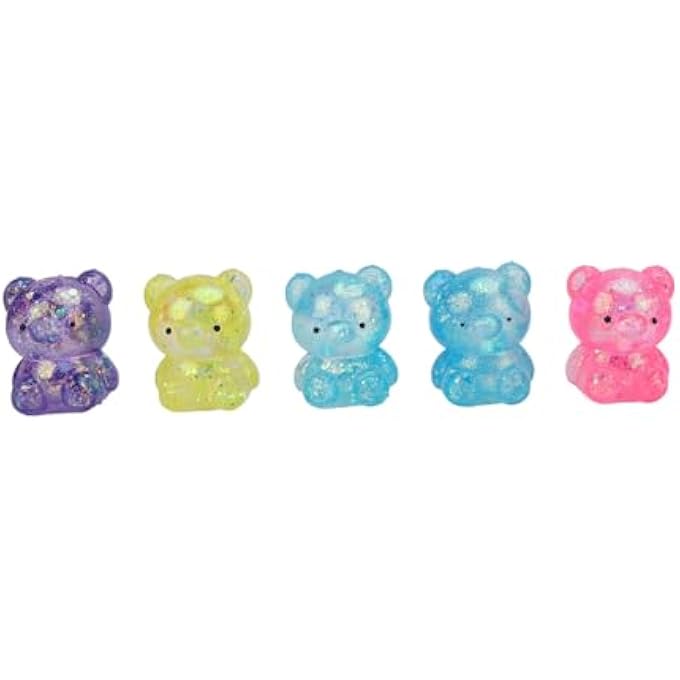 Sorandy 5Pcs Bear Stress Ball Soft Slow Rebound Stretchy Dough Balls for Anxiety Relief, Cute Stress Toy for Kids Adults, Premium TPR Material in Mixed Colors - Image 5