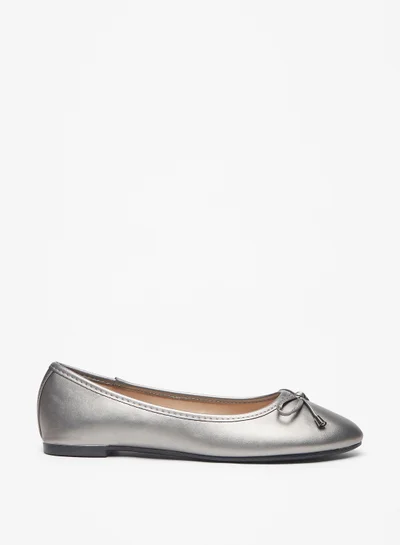 Flora Bella By Shoexpress Women Bow Detail Slip-On Round Toe Ballerina Shoes