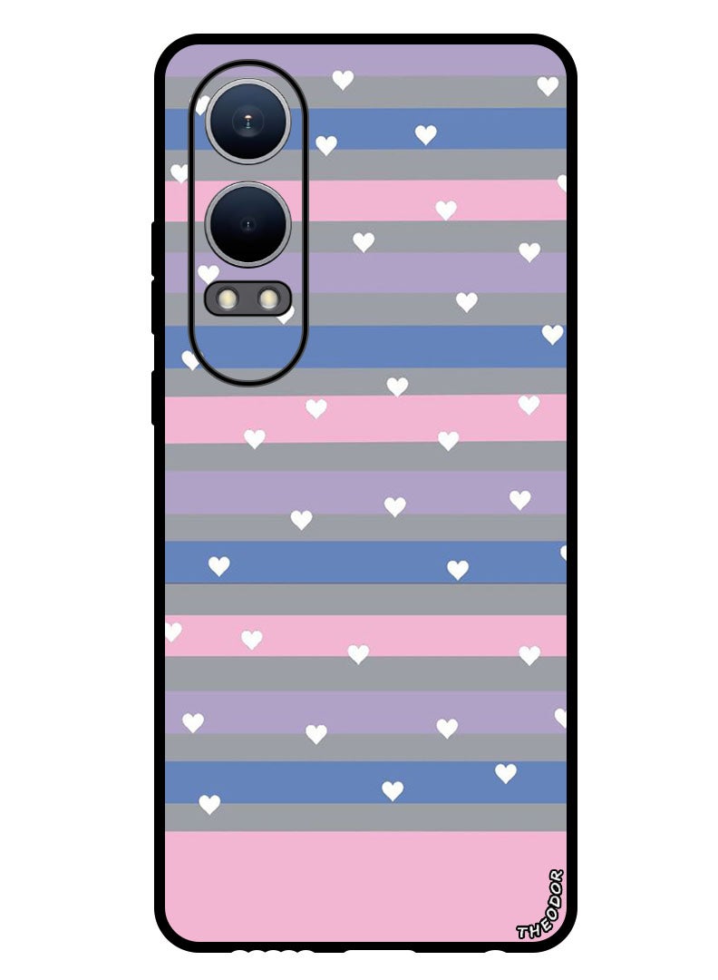 Theodor Protective Case Anti Scratch Shock Proof Bumper Cover For OnePlus Nord CE4 Lite Small Hearts and Lines - Image 1