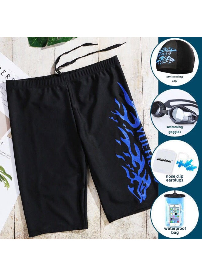 Generic Swimming Trunks Men's Adult Professional Quick-drying Swimming Trunks Fashion Boxer Loose High Elastic Swimsuit Equipment Men's Suit-Color:A909-Size:4XL (recommended 150-175)  - Image 5
