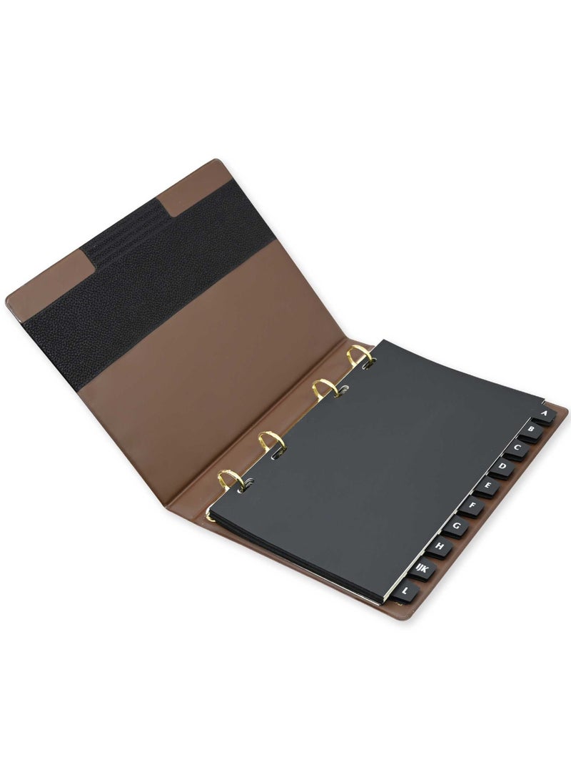 FIS 2 Pieces Telephone Book with Index (A to Z), Colour Hellas Brown - UATL082BR - Image 4