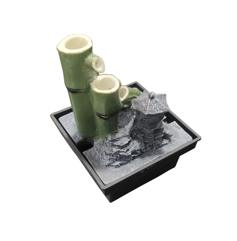 GTC® Designer Polyresin Tabletop Decorative Home Decor Water Fountain Waterfall Showpiece for Home Outdoor Garden Decoration House (G 9071) - Image 3