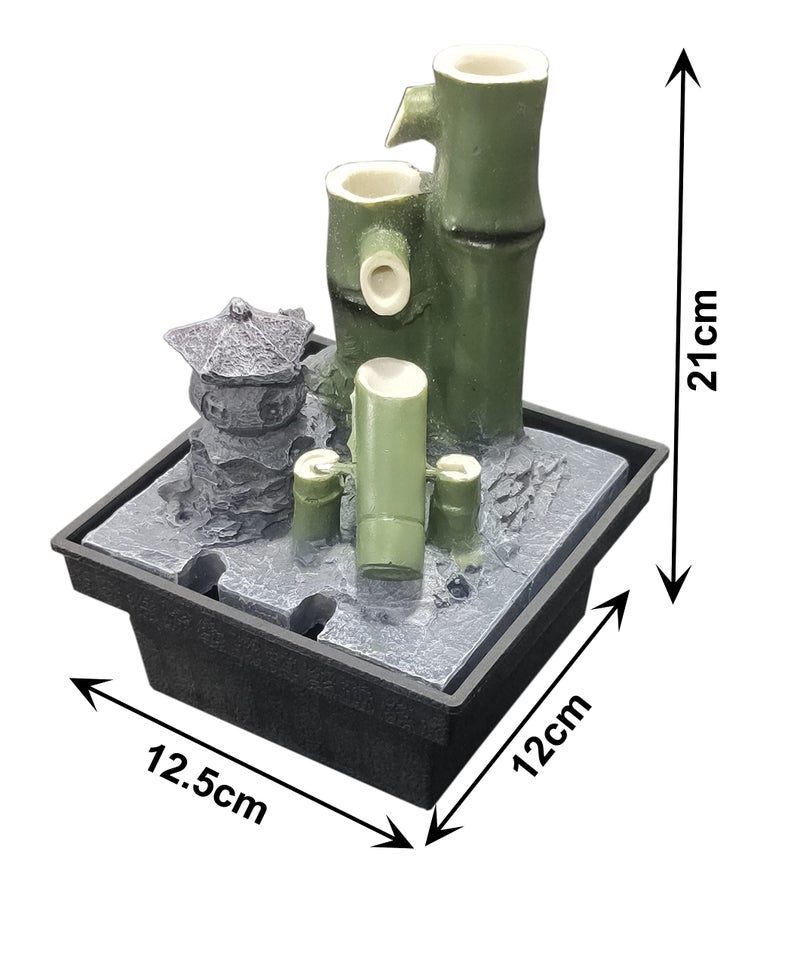 GTC® Designer Polyresin Tabletop Decorative Home Decor Water Fountain Waterfall Showpiece for Home Outdoor Garden Decoration House (G 9071) - Image 4